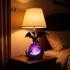 Durable Resin Dragon Nightlight USB Powered LED Light, Gothic Style Decorative Ornament, Wings Light Ornament Bedside Desk Lamp for Holiday