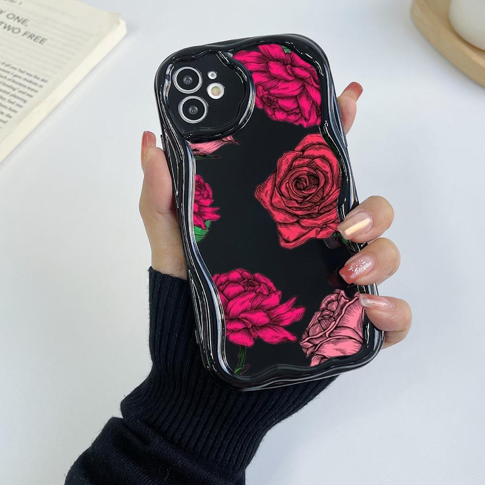 LZ16 Flower Clear Soft Wave Phone Cases for iPhone 15 13 Pro Max 12 Mini 14 8 Plus XS Max XR 6 Protection Back Cover