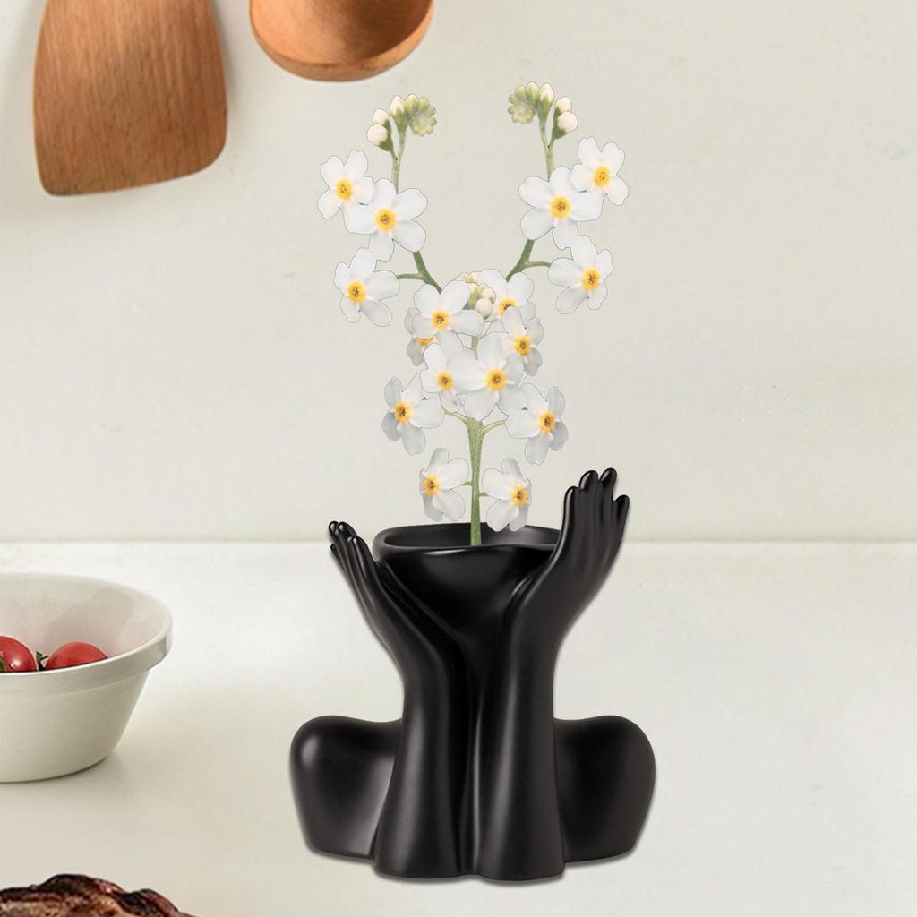 Ceramic Flower Vase Decorative Stand Accs Tabletop Planter for Dried Flower Arrangement Housewarming Desktop Bedroom Birthday