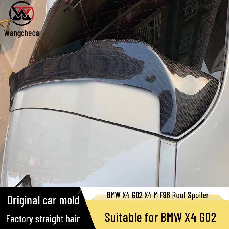 BMW X4 G02 Carbon Fiber Roof Spoiler | X4M F98 Rear Window Deflector | No-Drill Tail Spoiler Modification