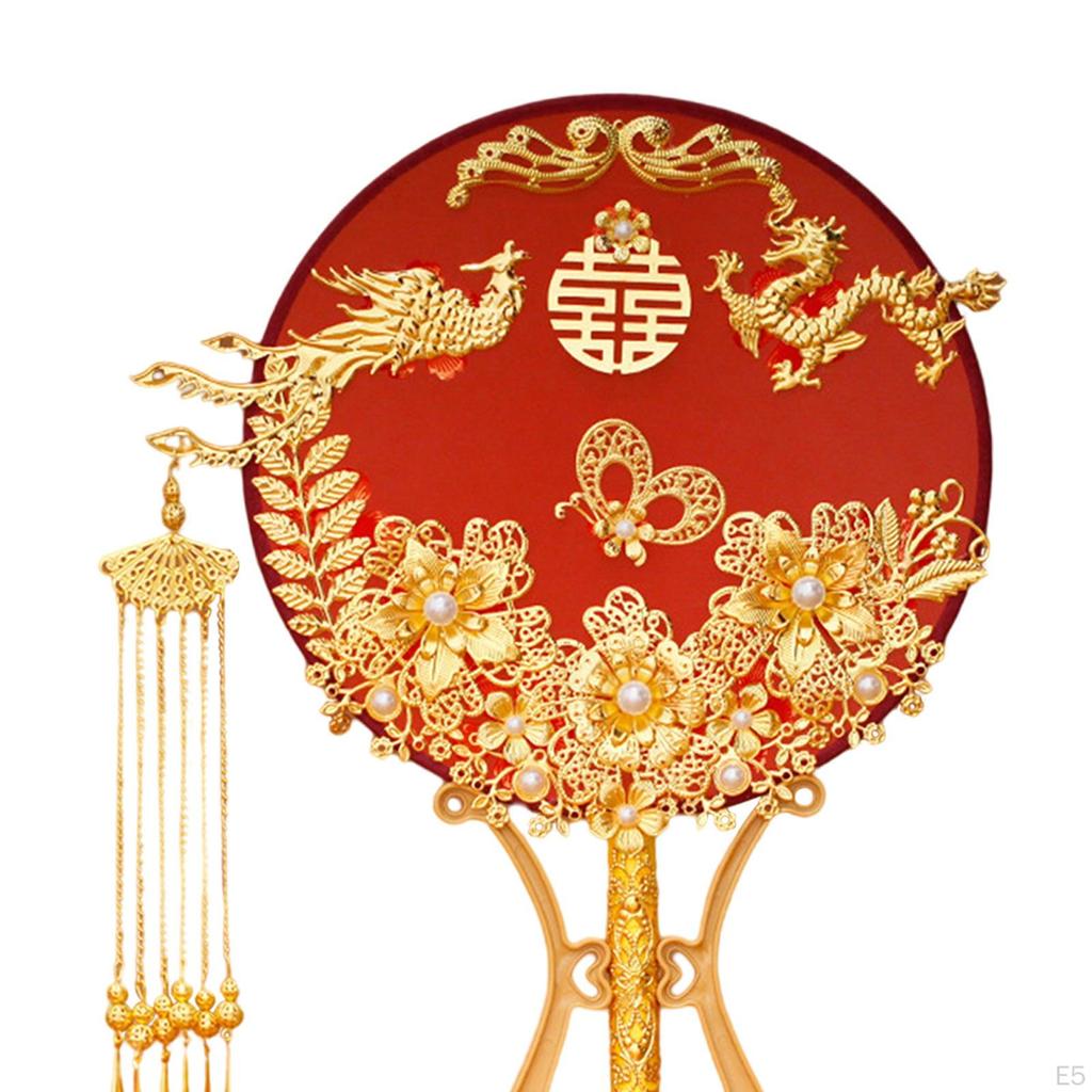 Wedding Fan Bride Bouquet Classic Ornaments Round Photography Props Accessories Bridal
