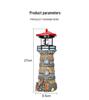 Solar Rotating Lighthouse Resin Decor for Outdoor Landscape and Garden