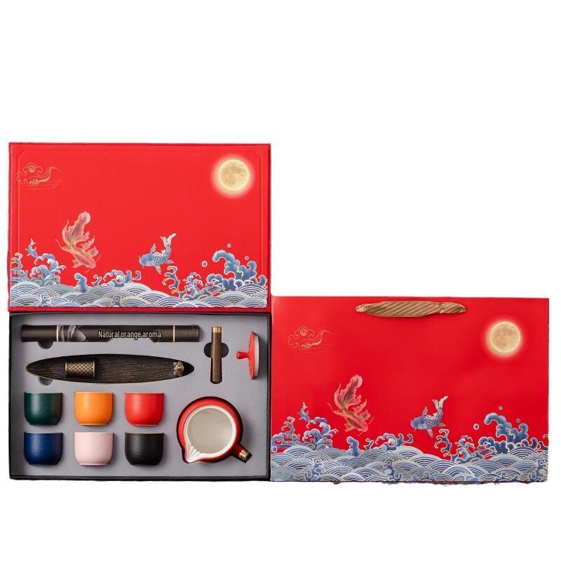 Chaxun National Tide Ceramic Tea Set Gift Box