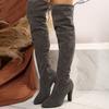 Fashion Over The Knee High Boots Women 2025 Autumn and Winter New Suede Elastic Botas Pointed Toe Thick High Heeled Long Bottes Femmes