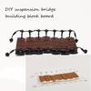 20pcs MOC Scene Toys Small Particle Building Block Scene Accessories 1x4 Flat Wood Grain With Nail Printing Wooden Board Accessories