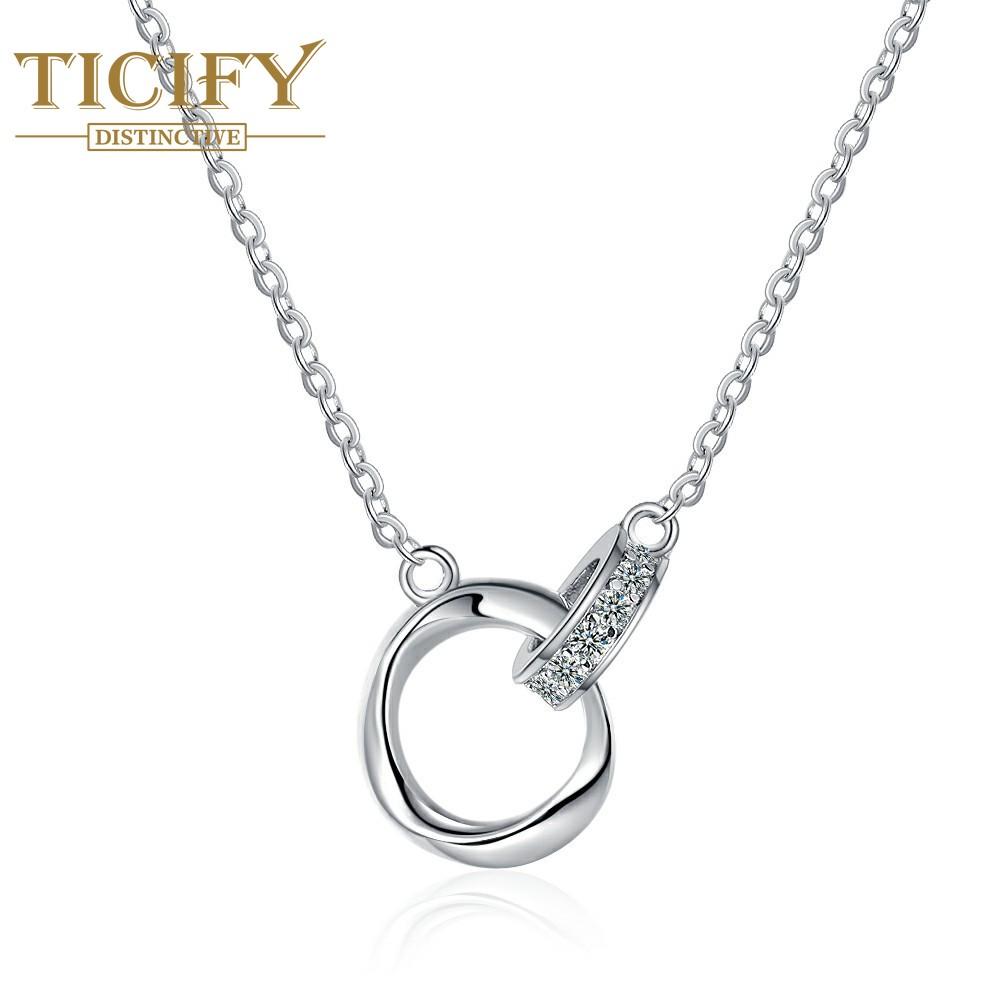 

Кольцо TICIFY Mobius, женское атмосферное нишевое легкое ожерелье, роскошный дизайн высокого уровня, универсальная цепочка на ключицы