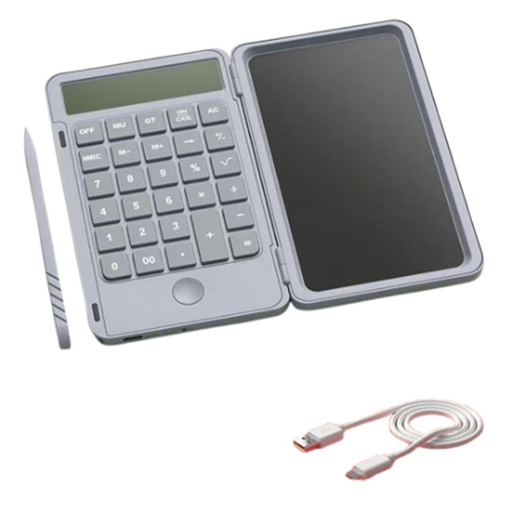 

2in1 Scientific Calculator Large Screen Display Office LCD Drawing Pad Financial Institution сірий