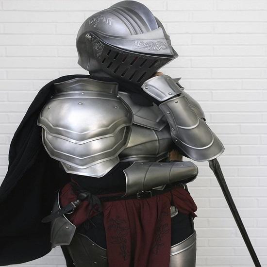 Handmade 18 Gauge Steel Knight Armor Suit Full Body Medieval Cosplay