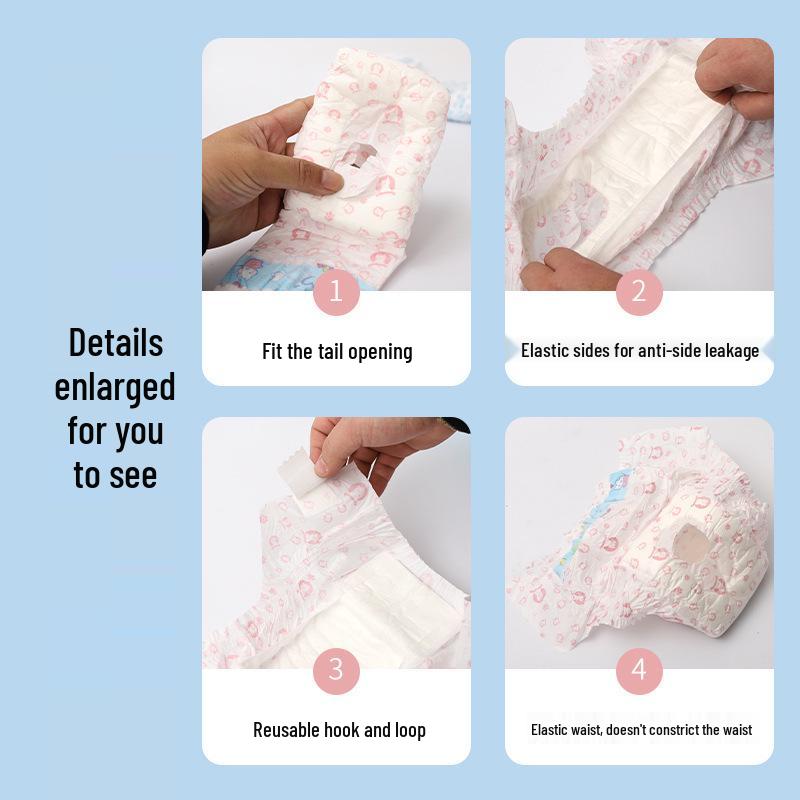 Pet Praise Diaper Pads for Male & Female Dogs - Physiological Pants & Urine Pads