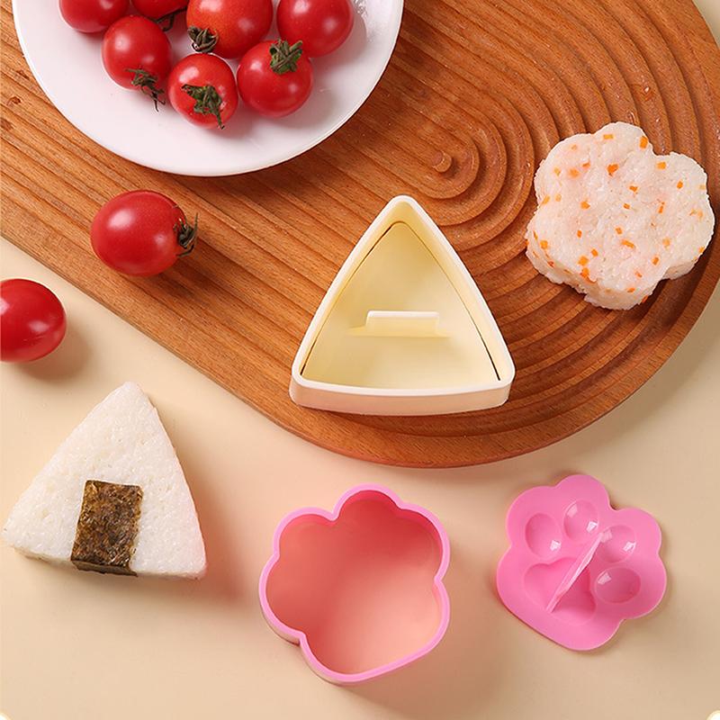 Onigiri Mould Japanese Bento Rice Mold Maker Kit Non Stick Rice Mould For Kid Lunch Kitchen Gadgets Portable Rice Ball Maker