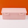 1 Pcs Clear Colorful Pencil Box Large Capacity Plastic Organizer Storage Boxes For School Bulk Stackable Design Office Supplies