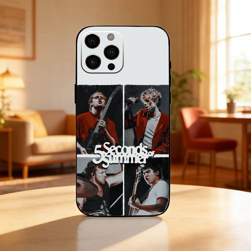 5 S-Seconds of S-Summers Band Phone Case For iPhone17,16,15,14,13,12 Plus,Max Soft Silicone Black Cover