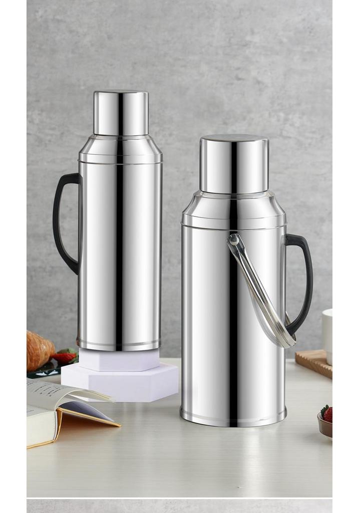 Stainless Steel Electric Kettle and Thermos Flask - Large Capacity, Insulated Water Bottle for Dorm or Home.