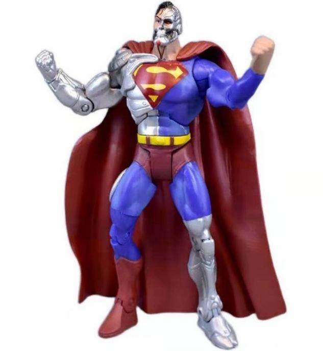 Justice League Superman Robin Car Mount Action Figure Toy Model, Comic Hero Superman Series, Collectible Display Desk Decor