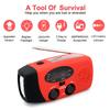 Multifunktionales Solar-Handkurbelradio FM AM WB NOAA Wetterradio 2000 mAh USB-Aufladung Notfall-LED-Taschenlampe Power Ban