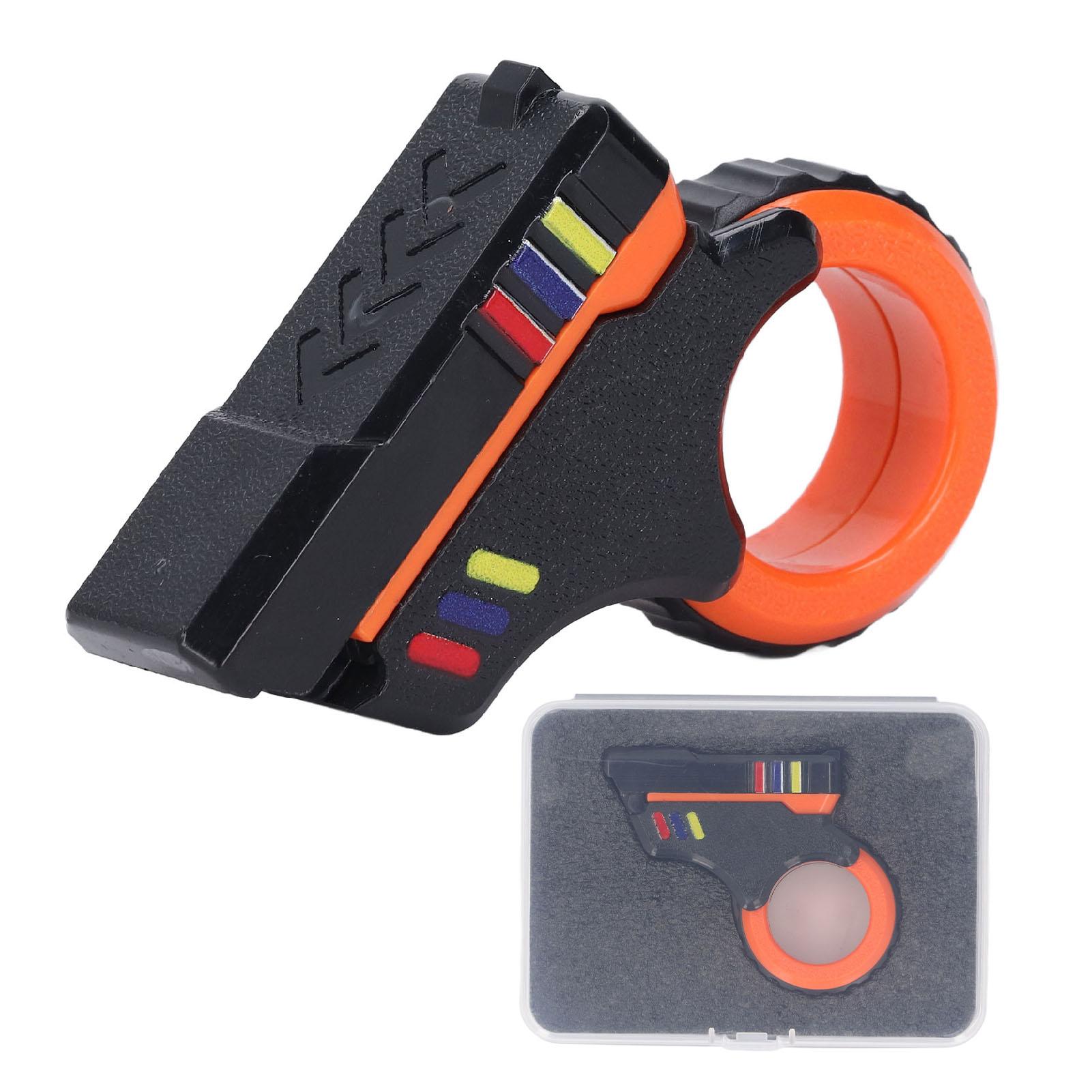 

Игрушка-слайдер для пальцев Магнитная нескользящая трещотка для снятия стресса Декомпрессионная игрушка-слайдер для пальцев 3D чёрный/оранжевый