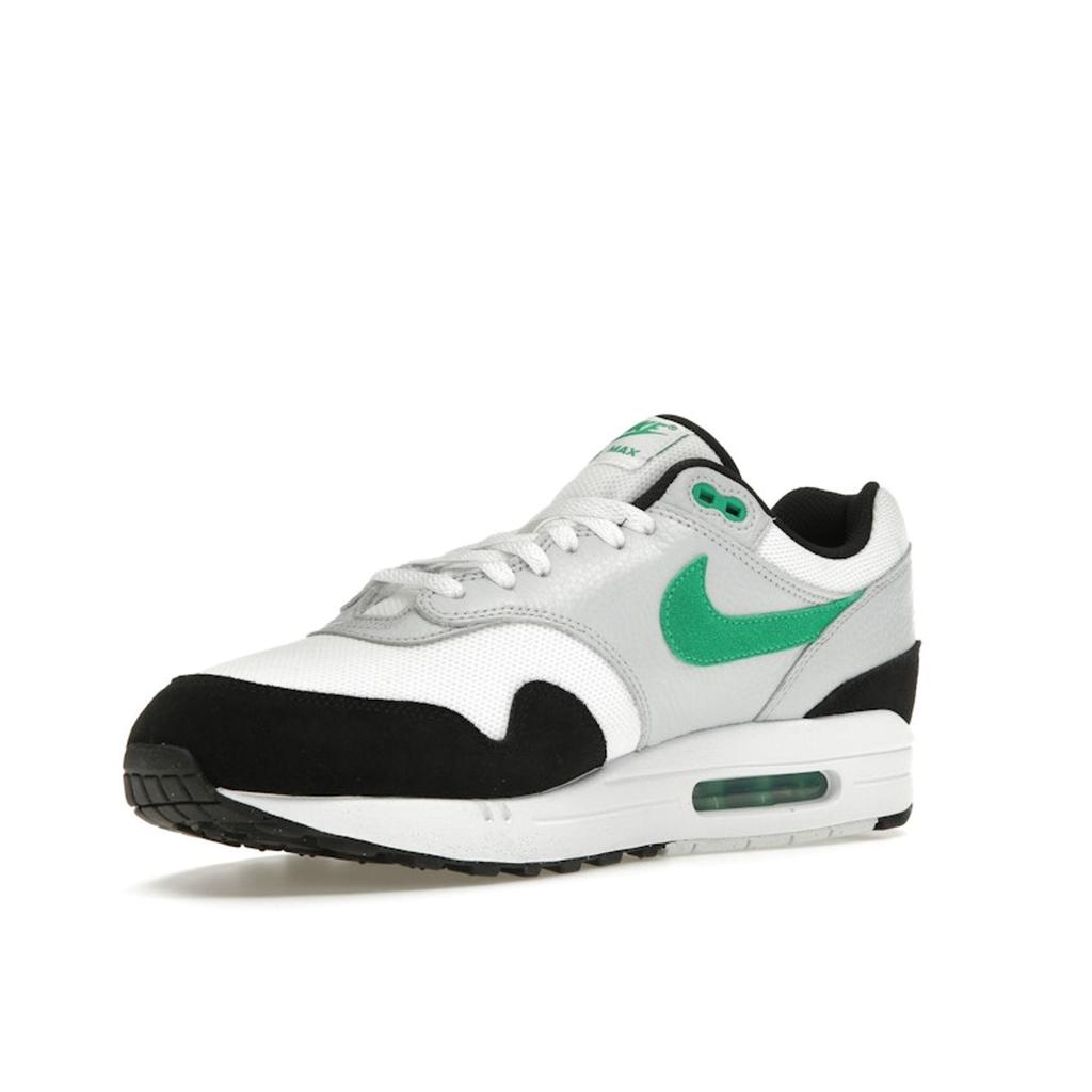 Nike Air Max 1 juodi stadiono žali vyriški sportbačiai balti grynai platininiai FN6952-100