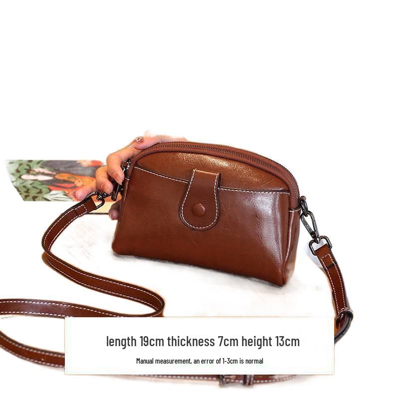 2023 Trendy Genuine Leather Women's Phone Crossbody Bag - High-End Fashion Shoulder Bag