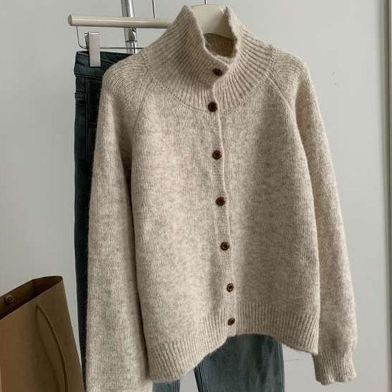 

Светри Пальто Кардиган для Жінок Осінь Зима Великий Розмір Вінтажний Вільний Довгий Рукав В язаний Кардиган Светри Куртка XXXL бежевий