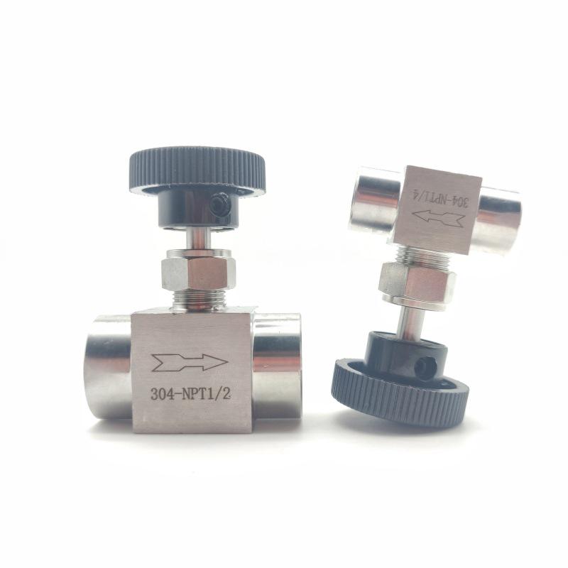 304 Stainless Steel NPT1/4 Needle Valve - Female Thread, 2 Points, American Style Flow Control