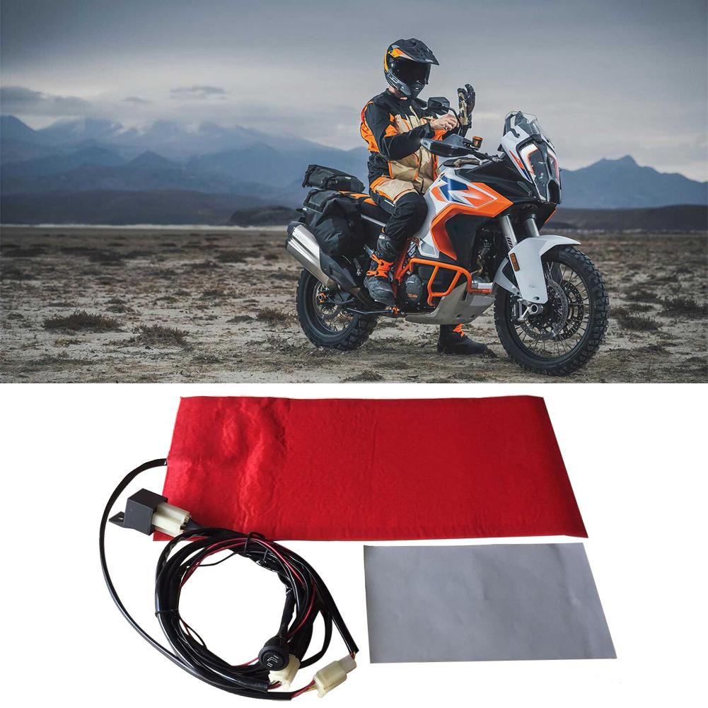 12V Carbon Fiber Pad Waterproof Carbon Fiber Seat Heater Cover Timer Universal Heated Seat Heater Pad Kit UTV E-BIKE Seat Heater