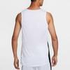 Nike Color Block Breathable V-Neck Sleeveless Basketball Jersey Men Tops White HF0519-100