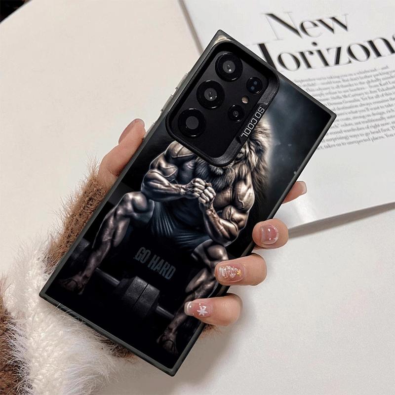 Lion Male Man King Soft Phone Case for Samsung Galaxy S24 S25 FE S26 Edge S23 Ultra S22 Plus S21 + Shockproof Cover Back Shell