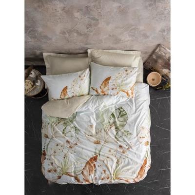 Bedding Set - 1 Duvet Cover 220 X 240 Cm + 2 Pillowcases 60 X 60 Cm - Sateen 100% Cotton - Beige