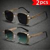 2 Pairs of Fashionable and Trendy Glasses Suitable for Both Men and Women Fashionable Accessories, Exquisite Appearance Style