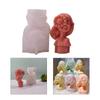 Silicone Candle Mold for Girls Flower Girl Scented Candle Mold Gypsum Aromatherapys Figurine Resin Molds Home Ornament