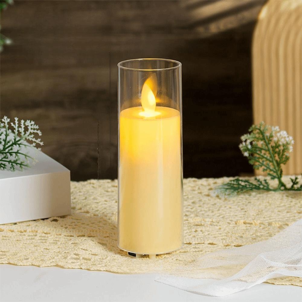 with Remote Control LED Flameless Candles Realistic Flickering Atmosphere Night Lamp Wedding Party