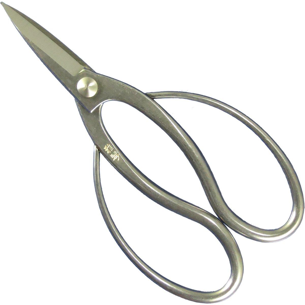 Tsurumaki Hamono Gakkoto All Stainless Steel Bonsai Scissors 180mm серебряный
