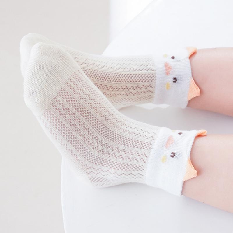 Kids Socks For Girls Boys Mesh Thin Children's Sock Cute Cartoon Soft Comfortable Infant Newborn Baby Sock 0-5Y Summer
