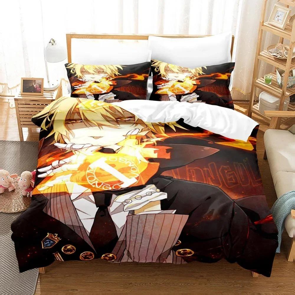 Comfortable Anime Print Duvet Cover Set With Duvet Cover And Pillowcases Single Twin Full Queen King Sizes For Adults And Kids
