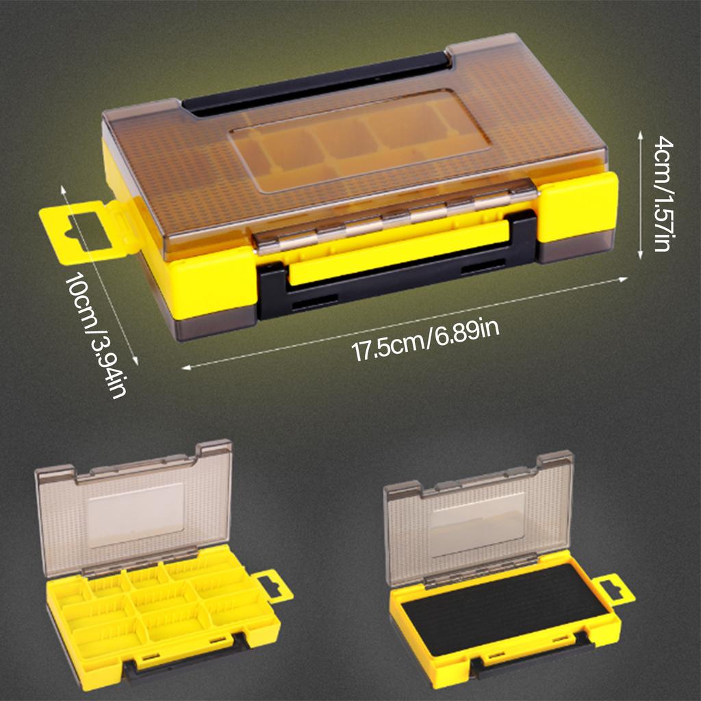 Fishing Lure Organizer Double Sided Fishing Tackle Box Plastic Lures Sponge Storage Box Hook Organizer Fishing Equipment