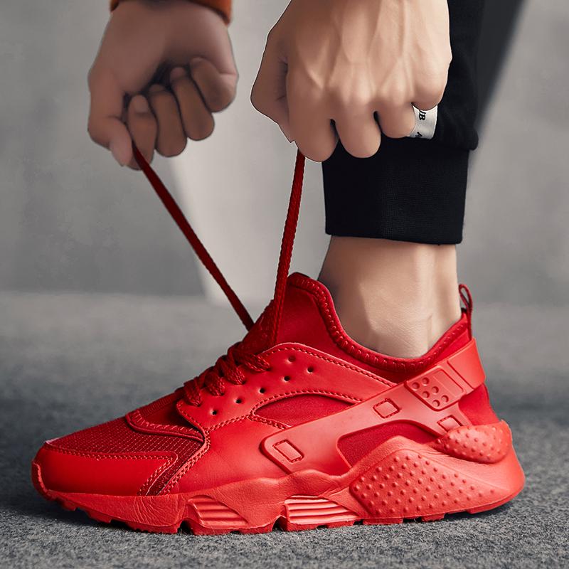 Fashion Lace-up Men's Sports Shoes Breathable Mesh Sneakers Non-slip Running Shoes Big Size Jogging Shoes