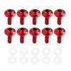 1 Set Red M5x16mm Windscreen Windshield Mounting Bolts Screws Kits Universal for Motorcycle Scooter Quad