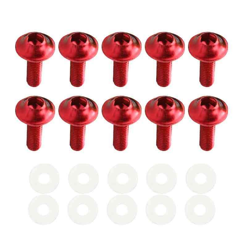 1 Set Red M5x16mm Windscreen Windshield Mounting Bolts Screws Kits Universal for Motorcycle Scooter Quad