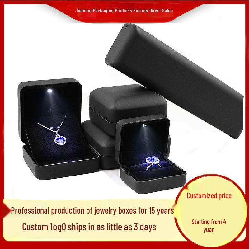 Creative LED Wedding Ring Box with Luminous Light for Jewelry