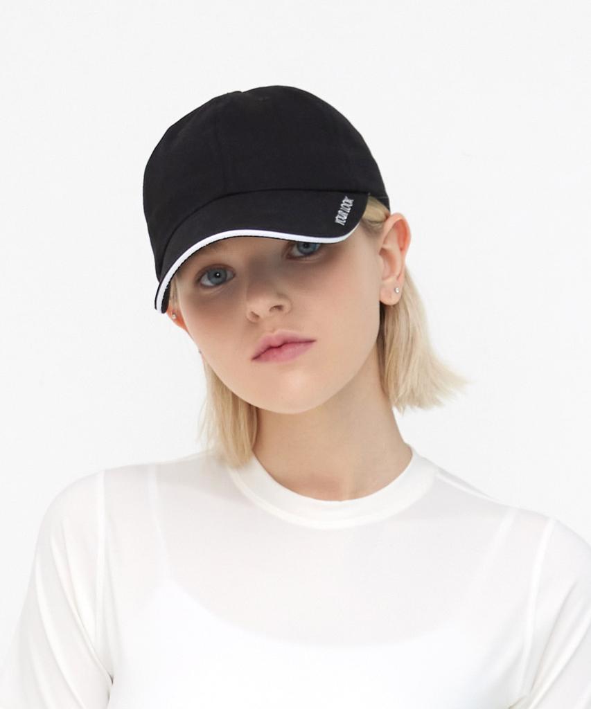 ULUK A Embroidered Cotton Ball Cap_Black