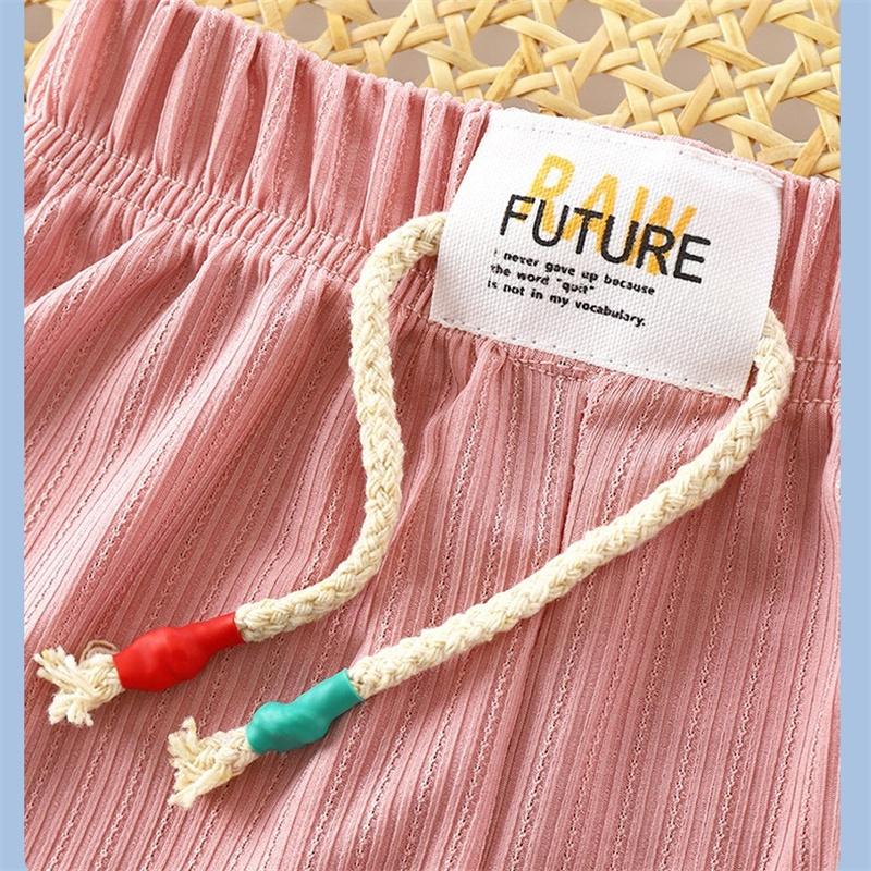 Summer Sports Kids Pants for Girls Boys Loose Soild Casual Soft Pant for Children's Boys Girls Beach Trousers