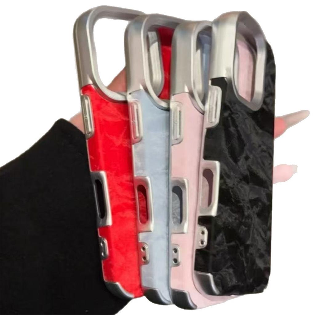 Creative Snow Mountain Pattern Leather Material Mobile Phone Case for Apple 17PROMAX Internet Celebrity Anti-fall Small Fresh Leather Case