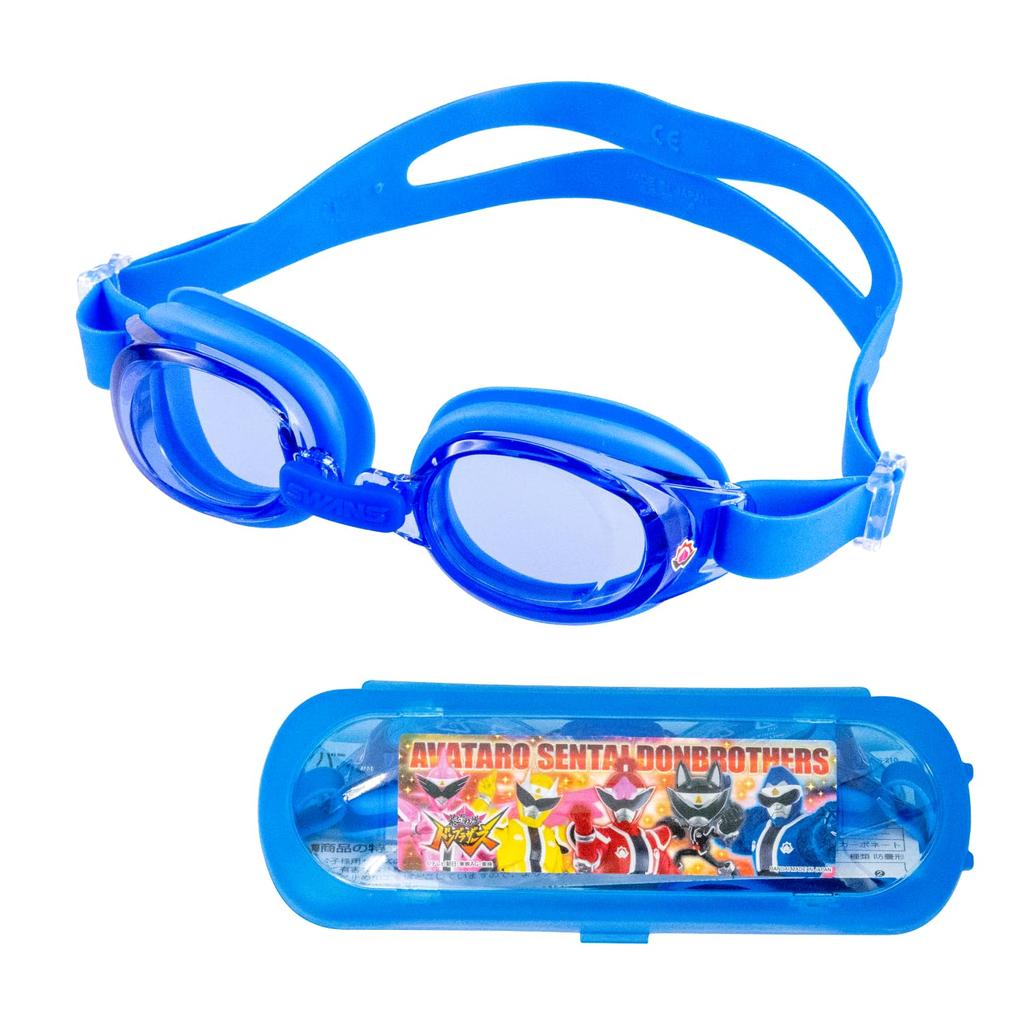 [SWANS] Japanese Swimming Goggles, Bustaro Sentai Don Brothers, for Children, Ages 3 to 8, Antibacterial Cushion, Character, 261791822 BANDAI