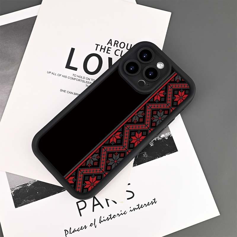 Retro style pattern phone case suitable for iPhone 17 16 15 14 13 12 11 Pro/Max/Plus anti drop and shockproof back cover