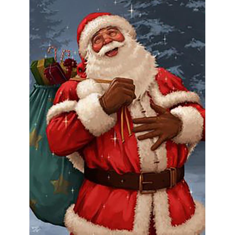 Diy Santa Claus 5D Diamond Painting Full Round Drill Christmas Gift Diamond Embroidery Cartoon Cross Stitch Handmade Wall Art
