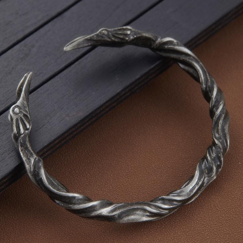 Men s Retro Heavy Industry Design Black Patterned Open Bracelet, Personalized and Creative Holiday Party Accessories Zircon