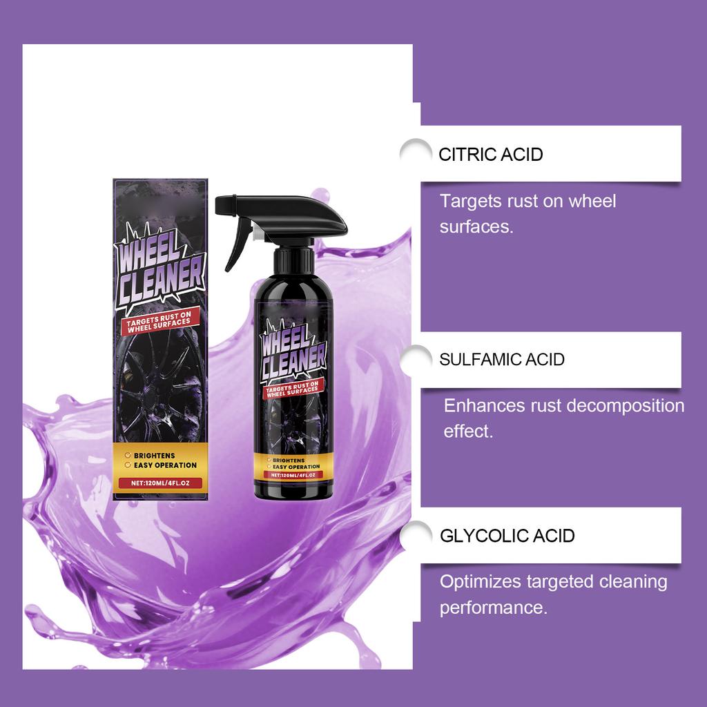 Car wheel cleaning spray, tire cleaning and maintenance spray, 120ml