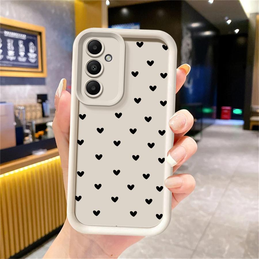 Case for Samsung Galaxy A16 A71 A72 A15 A23 A56 A34 A12 A13 A35 A36 A26 A32 A53 A54 A51 A73 Phone Cover Cartoon Flower Love