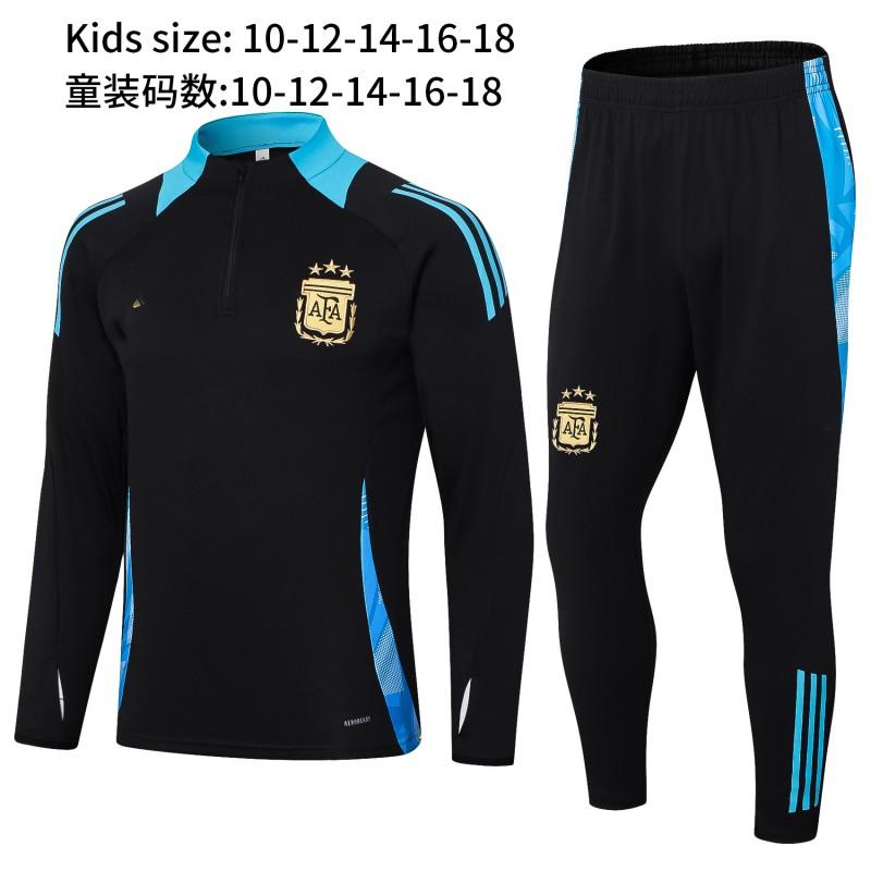 2024-'' Soccer Jersey Half-Zip Long Sleeve Training Top Men Women Kids Club Style