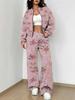 1116 New Popular Autumn and Winter New European and American Women's Clothing Flower Printing Suit Women